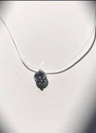 Підвіска з камінцем на леске леска прозрачная с камушком