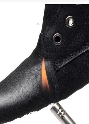 Женские ботинки осень-весна из натуральной кожи большого размера черные .по стельке (26,5 см)6 фото