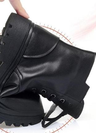 Женские ботинки осень-весна из натуральной кожи большого размера черные .по стельке (26,5 см)3 фото