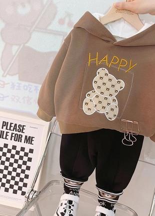 Дитячий теплий костюм на плюші