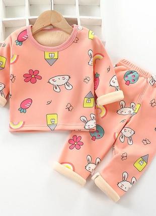 Дитяча тепла піжама на флісі