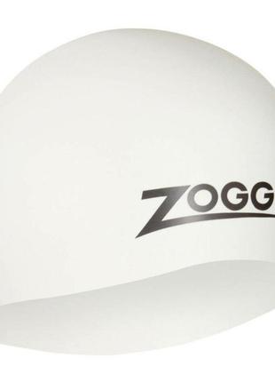 Шапочка для плавання zoggs easy-fit silicone cap біла