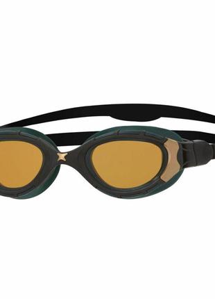 Окуляри для плавання zoggs predator flex polarized ultra reactor чорно-золоті розмір r