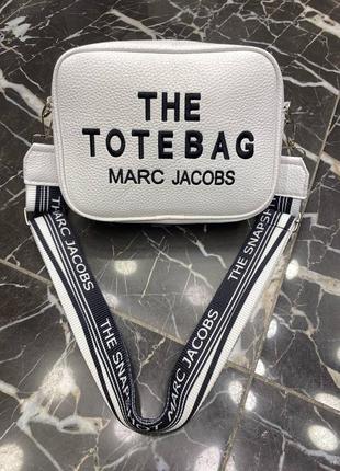 Сумка белая женская в стиле marc jacobs марк джейкобс  сумка the tote bag клатч кросс боди1 фото