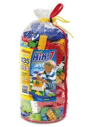 Конструктор пластиковый "нік-7", 135 дет