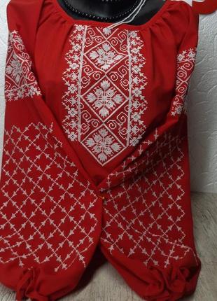 Женская  вышиванка с длинным рукавом и вышивкой украина украинатд 44-64 размеры темно-синяя черная синяя красн4 фото