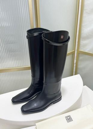 Чорні жіночі чоботи жокейські toteme4 фото