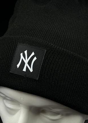 Оригинальная зимняя черная шапка new era new york yankees 601418713 фото