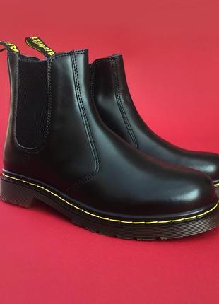 Челси кожаные на осень 🍁 dr. martens chelsea black1 фото