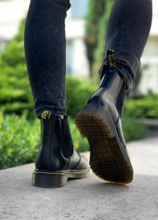 Челси кожаные на осень 🍁 dr. martens chelsea black3 фото