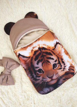 Конверт - спальник на выписку плащевка с ушками деми, зима, разные цвета