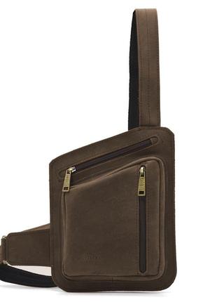 Стильная современная кожаная нагрудная сумка, сумка-слинг из лошадиной кожи tarwa rc-235-3md4 фото