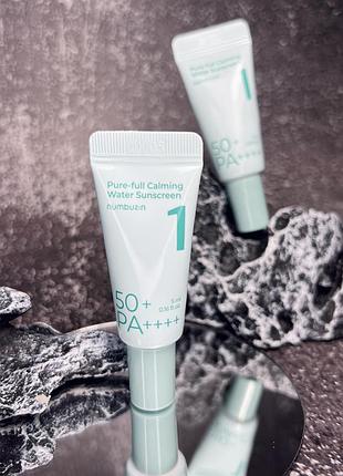 Ніжний сонцезахисний крем з центеллою азіатською numbuzin no.1 clear filter sun essence spf50+ pa++++