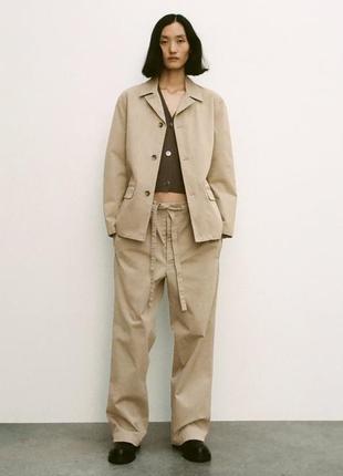 Твілові штани zw collection у піжамному стилі