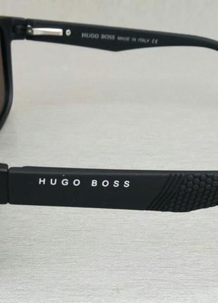 Очки в стиле hugo boss мужские солнцезащитные голубые зеркальные поляризированые4 фото