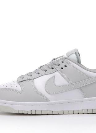 Кросівки шкіряні nike sb dunk low vast grey (найк сб у біло-сірому кольорі)(36-45)9 фото