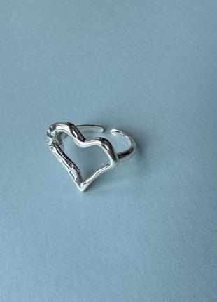 Кільце срібло 925 проба посріблення кільце серце кільце із серцем каблучка