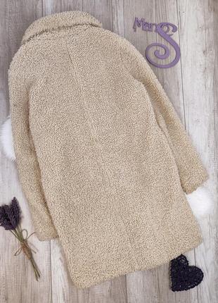 Женское пальто плюшевое бежевое lc waikiki размер 40 (l)6 фото
