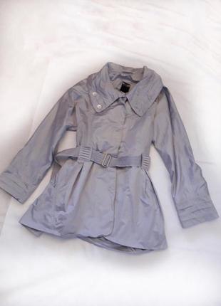 Пальто, тренч, дощовик, плащ ніжно сіро-блакитний колір3 фото