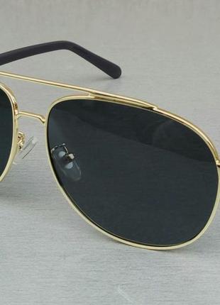 Mercedes benz окуляри чоловічі чорні сонцезахисні в золотій оправі поляризированые