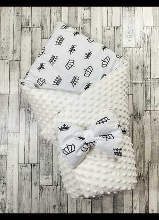 Плюшевий конверт-ковдра зі знімним синтепоном