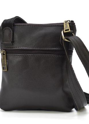 Удобная сумка через плечо мужская из кожи tarwa gc-1342-2-3md коричневая5 фото