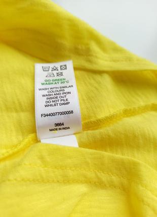 Красивая летняя яркая желтая трикотажная блуза/маечка/футболка 100% котон6 фото