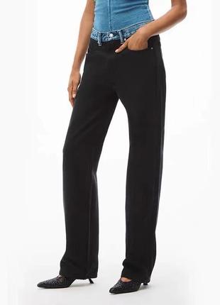 Чорні джинси з джинсовою талією alexander wang жіночі