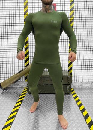 Термобелье мужское тактическое военное термобелье зеленое зима термо костюм термокостюм зеленый олива2 фото