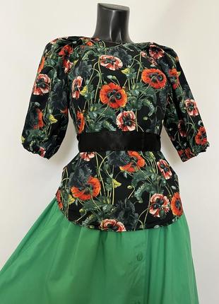 Блуза с маками от h&amp;m p. s/m