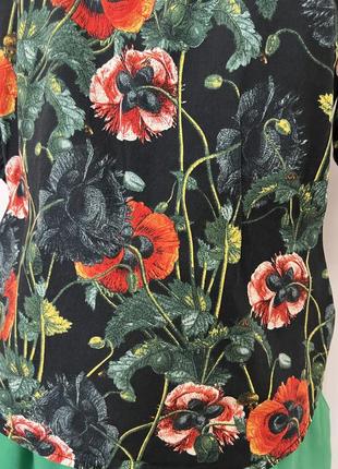 Блуза с маками от h&amp;m p. s/m