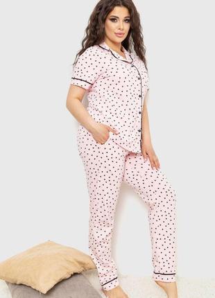 Пижама женская с принтом 219rp-218, цвет персиково-черный3 фото