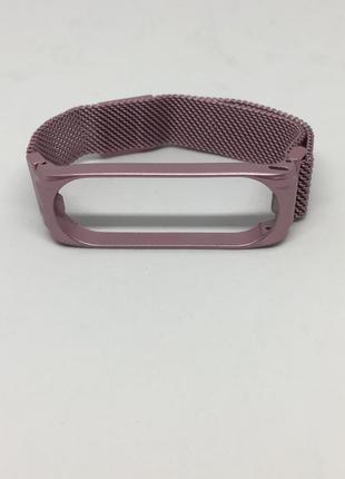 Металлический ремешок mi band 3 Xiaomi mi band 2 розовый матовый ❤️😲 на магните