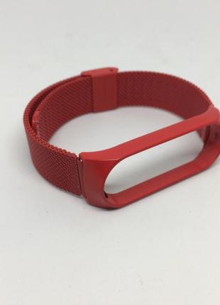 Металлический ремешок mi band 3 Xiaomi mi band 2 красный матовый ❤️