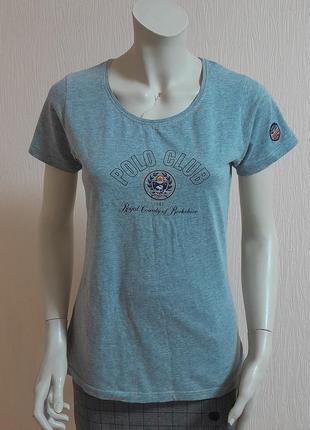 Фирменная футболка серого цвета royal county of berkshire polo club made in bangladesh