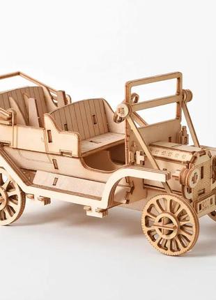Декоративна дерев'яна іграшка-пазл 3d "машинка"
