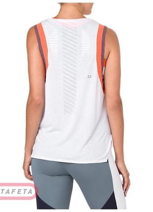 Стильная спортивная майка для спорта фитнеса asics gel-cool 2 tank wht/orng w ss192 фото