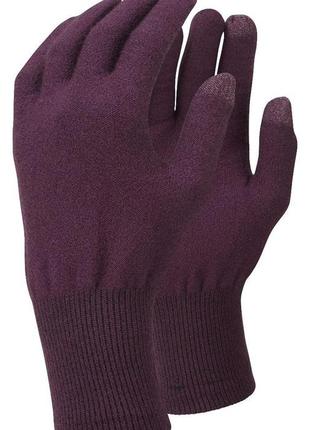 Рукавиці trekmates merino touch glove tm-005149 blackcurrant - l - фіолетовий