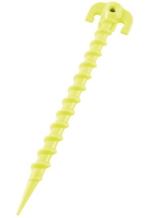 Кілочки outwell screw plastic peg 25 см 6 шт. luminous green (650512)1 фото