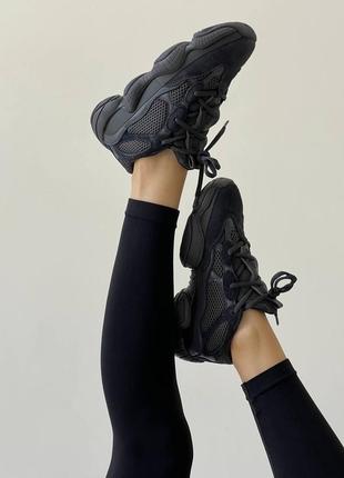 Adidas yeezy 500 utility black1 фото