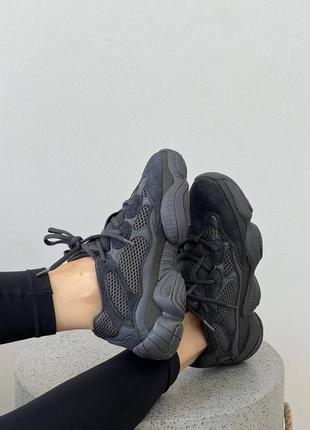 Adidas yeezy 500 utility black2 фото