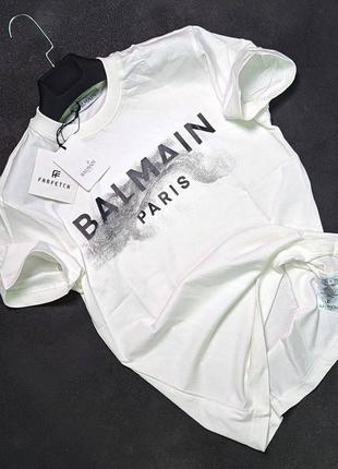 Футболки balmain, колір - чорний/білий