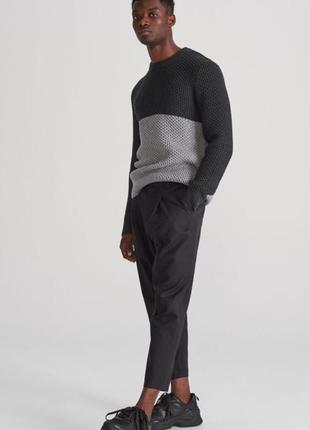 Трендовий светр джемпер reserved/сірий стикер/худі