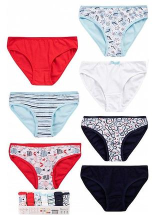 Трусики детские для девочек хлопковые nicoletta турочница 7 шт в упаковке, детские трусики