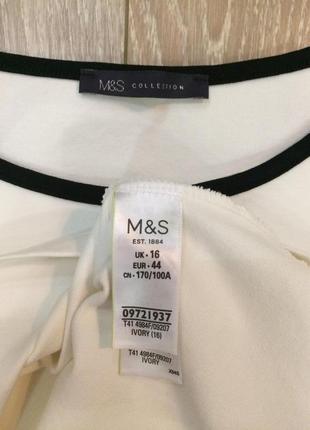 Блуза из плотной ткани с воланами на рукавах marks&spencer5 фото