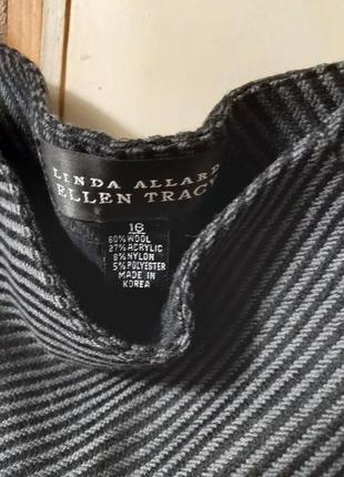 Новая шерстяная юбка на зиму , мягкая и теплая на подкладке, размер 16 на 48-50 бренд  ellen tracy1 фото