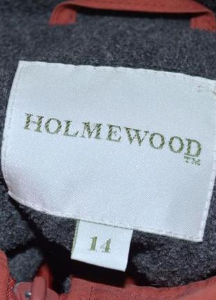 Брендовая коричневая демисезонная утепленная куртка на молнии holmewood синтепон3 фото