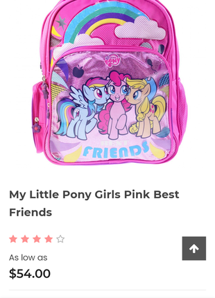 Америка my little pony girls pink best friends ранець, рюкзак молодша школа1 фото