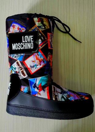 Love moschino луноходы moon boots мунбуты термосапоги зимние сапоги 36 37 38 39 40 412 фото