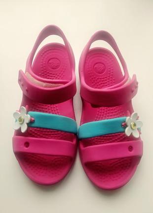 Америка сандалі босоніжки дитячі crocs keeley charm рожеві